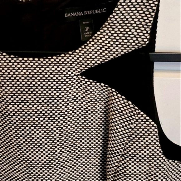 NWOT Banana Republic Tweed Sleeveless Black & Gray Fully Lined Dress - Picture 5 of 16